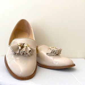ZARA Tassel Cream Loafers Size 39